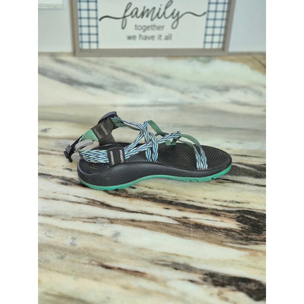 Chaco Kids Junior Z/1 Ecotread Sandals Teal Purple Black Strappy Size 4 Gorpcore